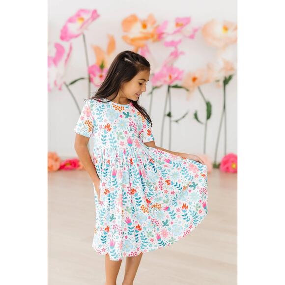 MILA & ROSE SUNLIT GARDEN S/S POCKET TWIRL DRESS NWT SIZE 2T - Picture 1 of 5